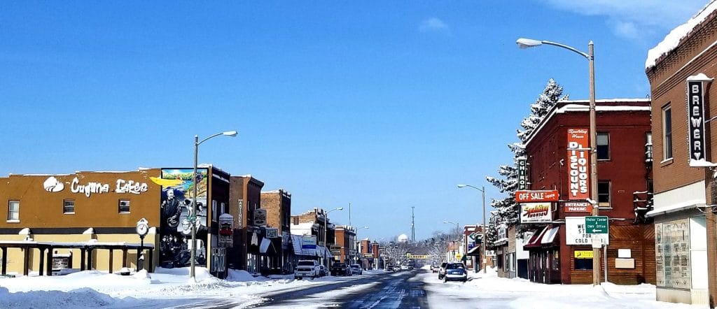 Downtown Crosby Winter Pic