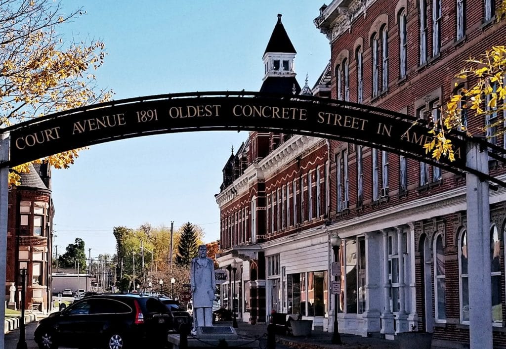 Oldest Concrete Street Monument Bellefontaine