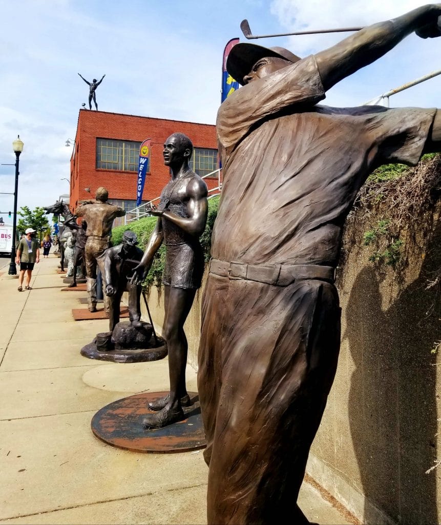 Life size sculpture at Alan Cottrill Museum